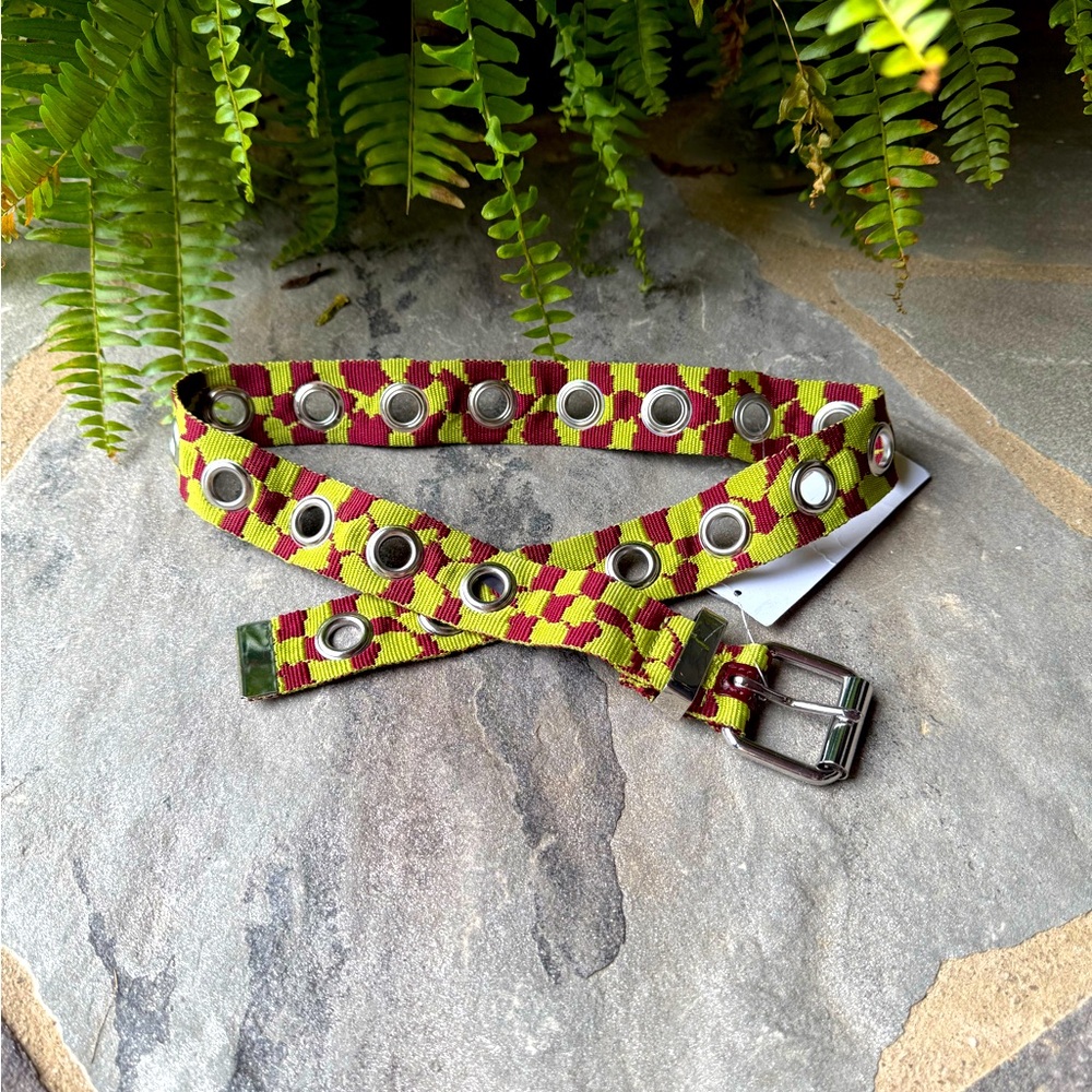 New🌟Urban Outfitters Checkered Grommet Belt